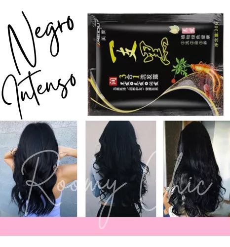 SHAMPOO COREANO CON TINTE VEGETAL - PAQUETE DE 5 SOBRES