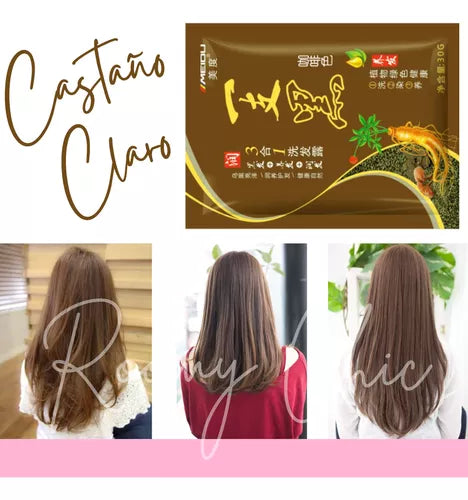 SHAMPOO COREANO CON TINTE VEGETAL - PAQUETE DE 5 SOBRES